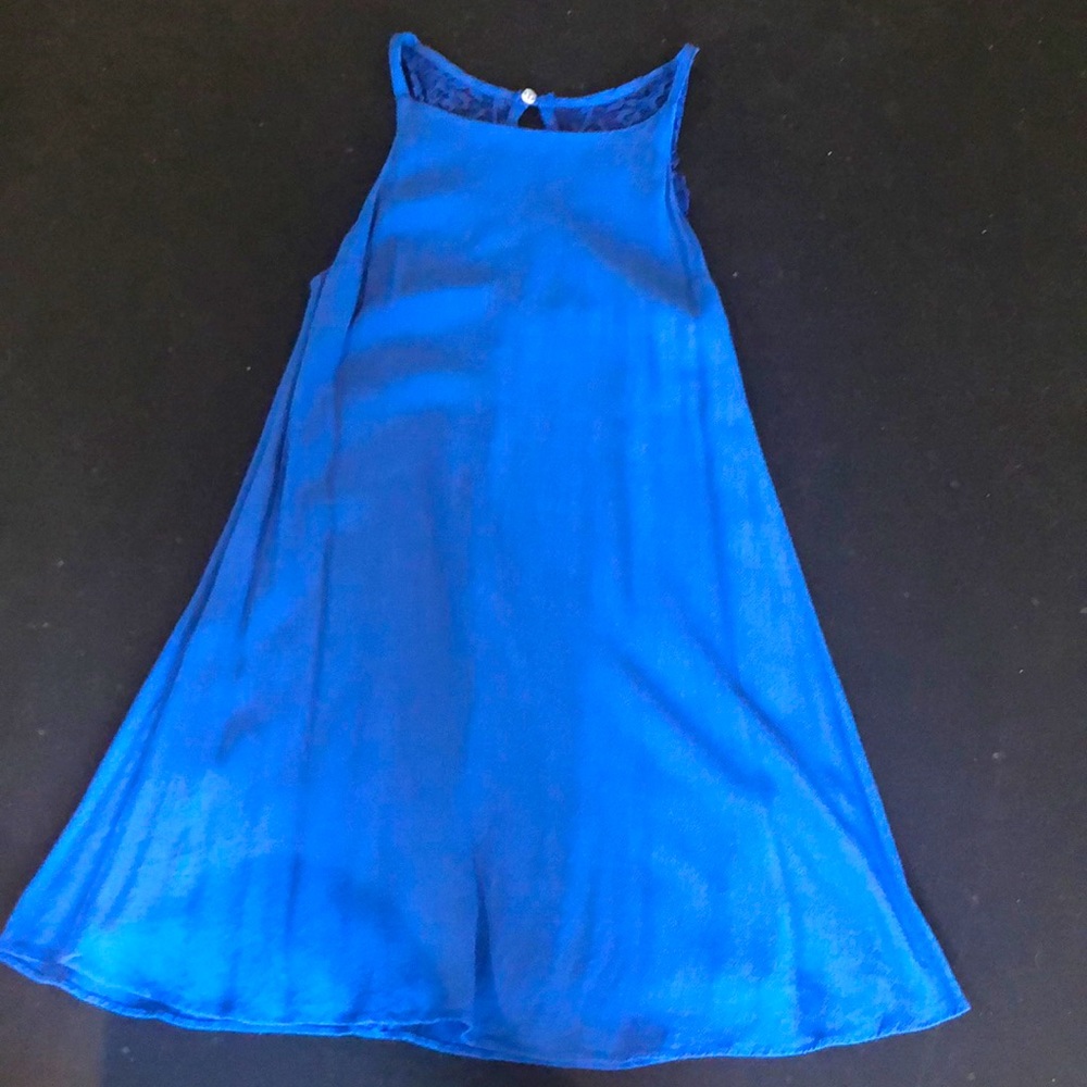 LuLu’s short spaghetti strap blue dress